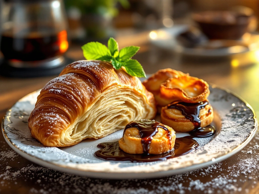 Cozy Morning with Freshly Baked Breakfast Pastries