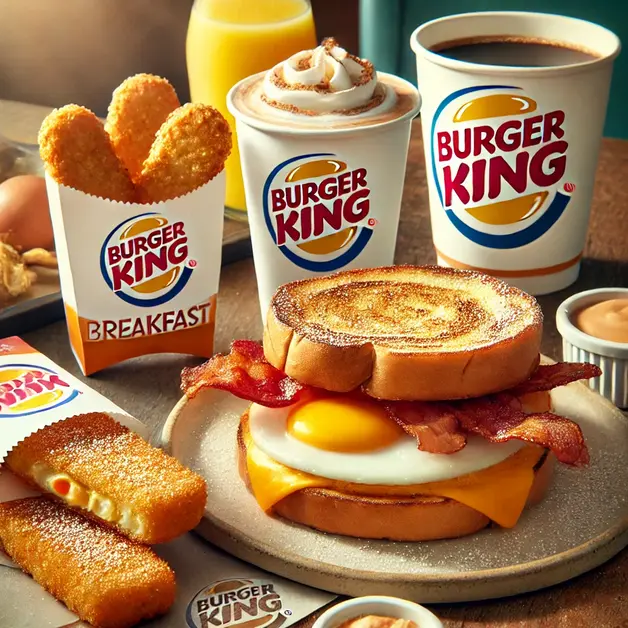 Burger King's breakfast sandwich with eggs, bacon, and cheese.