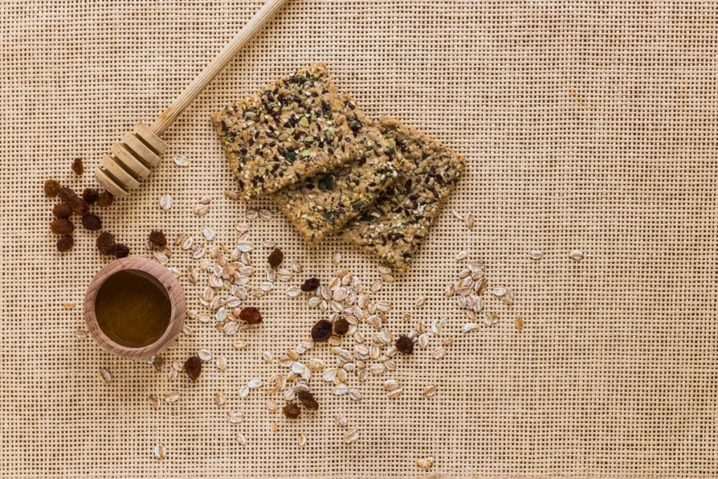 Toasted sesame seeds sprinkled over a fresh salad for added crunch.