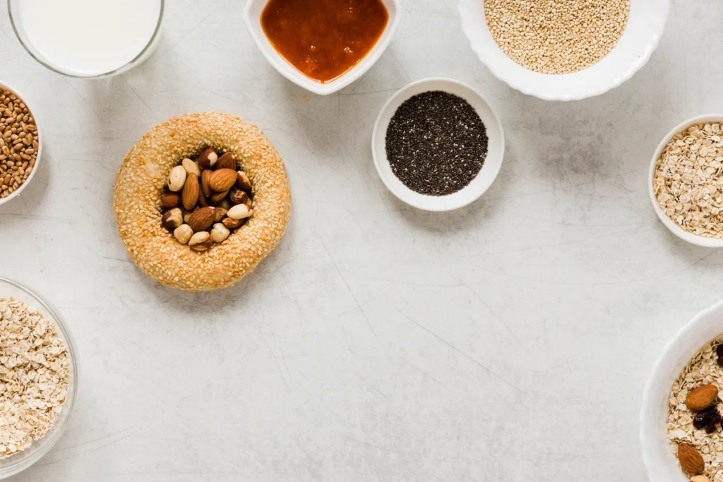 Golden toasted sesame seeds in a skillet, evenly browned and aromatic.